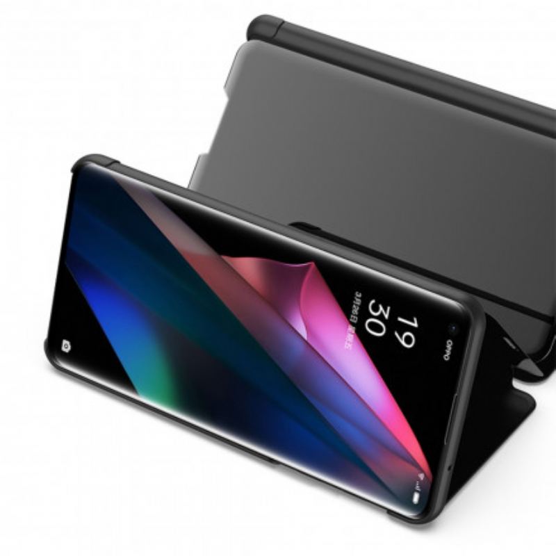 Cover Oppo Find X3 Pro Spejl Og Kunstlæder