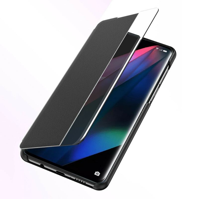 Cover Oppo Find X3 Pro Tekstureret Kunstlæder