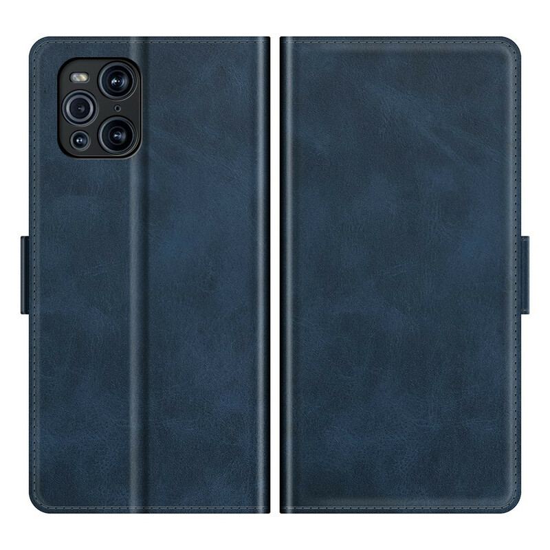 Flip Cover Oppo Find X3 Pro Læder Cover Klassisk Dobbeltklap