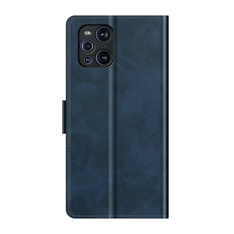 Flip Cover Oppo Find X3 Pro Læder Cover Klassisk Dobbeltklap