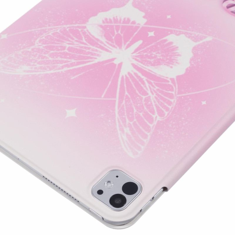 Flip Cover Til iPad Pro 13 (2024) Origami Pink Sommerfugl