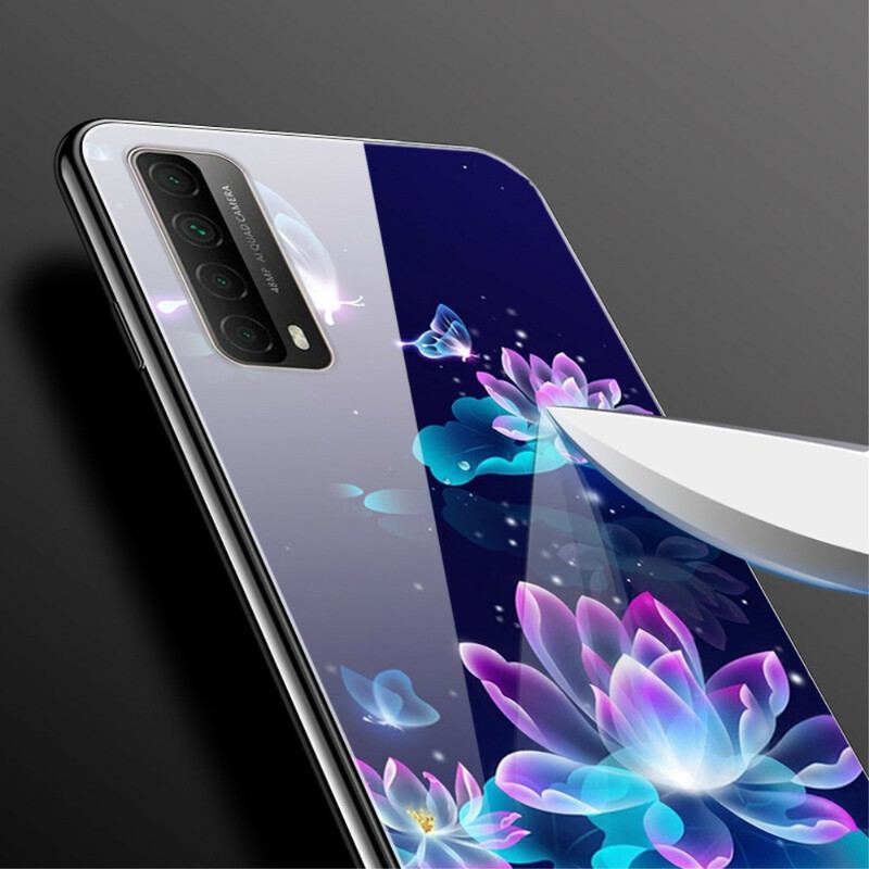 Cover Huawei P Smart 2021 Fancy Flowers Hærdet Glas