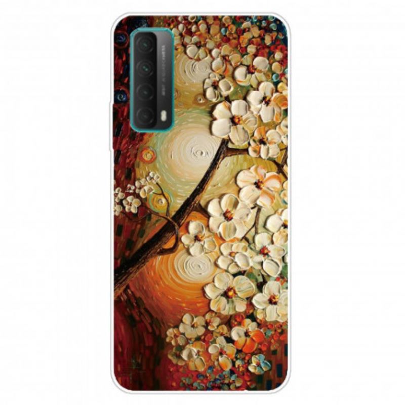 Cover Huawei P Smart 2021 Fleksible Blomster