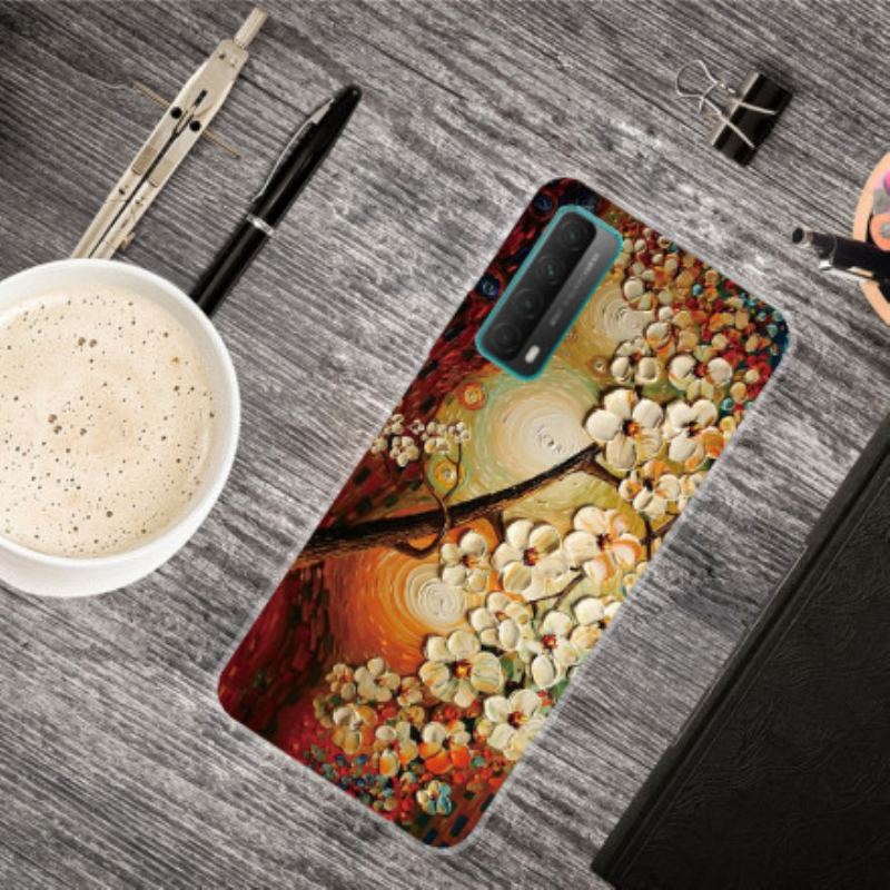 Cover Huawei P Smart 2021 Fleksible Blomster