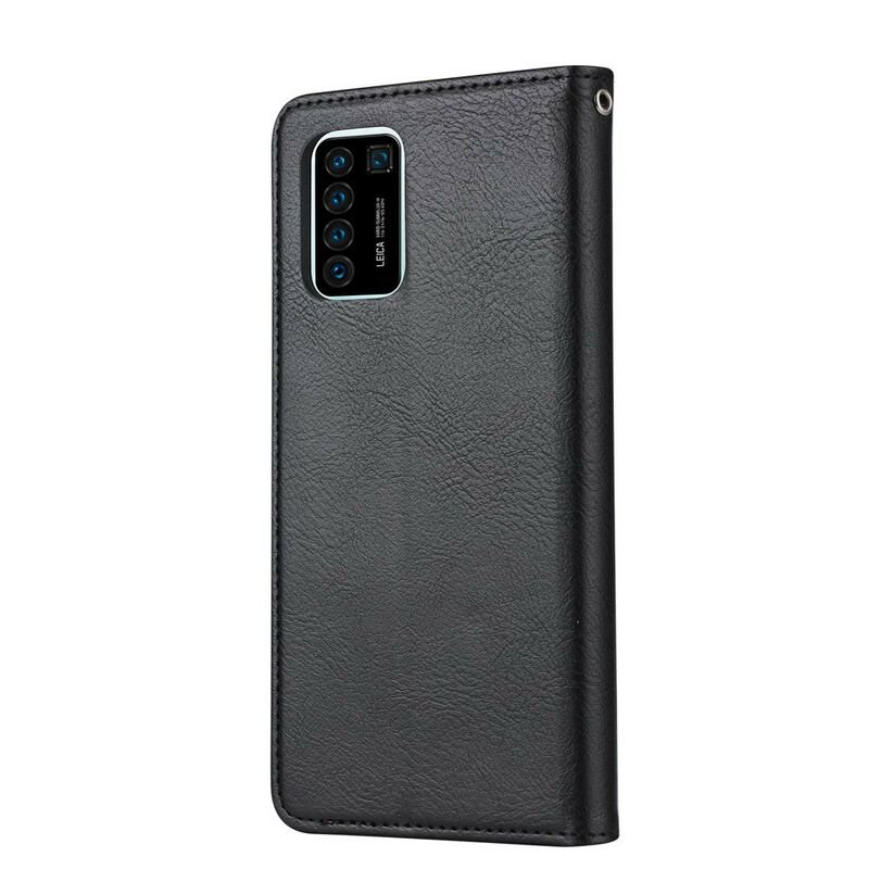 Cover Huawei P Smart 2021 Flip Cover Kortholder I Imiteret Læder