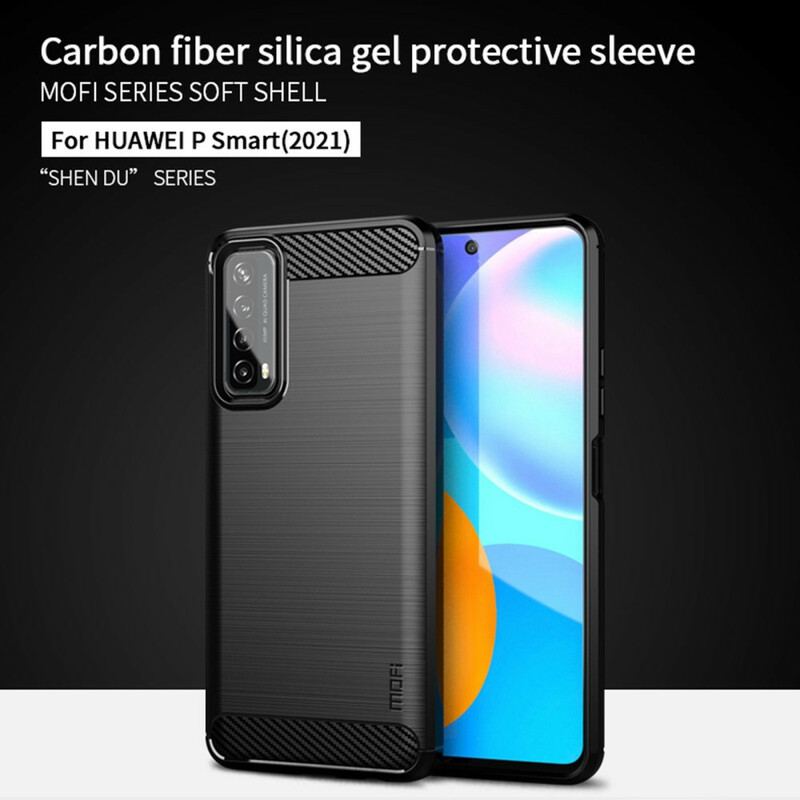 Cover Huawei P Smart 2021 Mofi Børstet Kulfiber