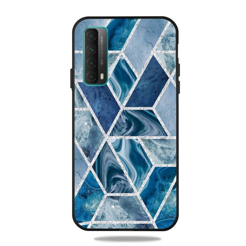 Cover Huawei P Smart 2021 Mørk Geometri Marmor