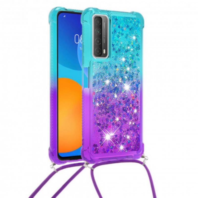 Cover Huawei P Smart 2021 Silikone Pailletter Og Snor