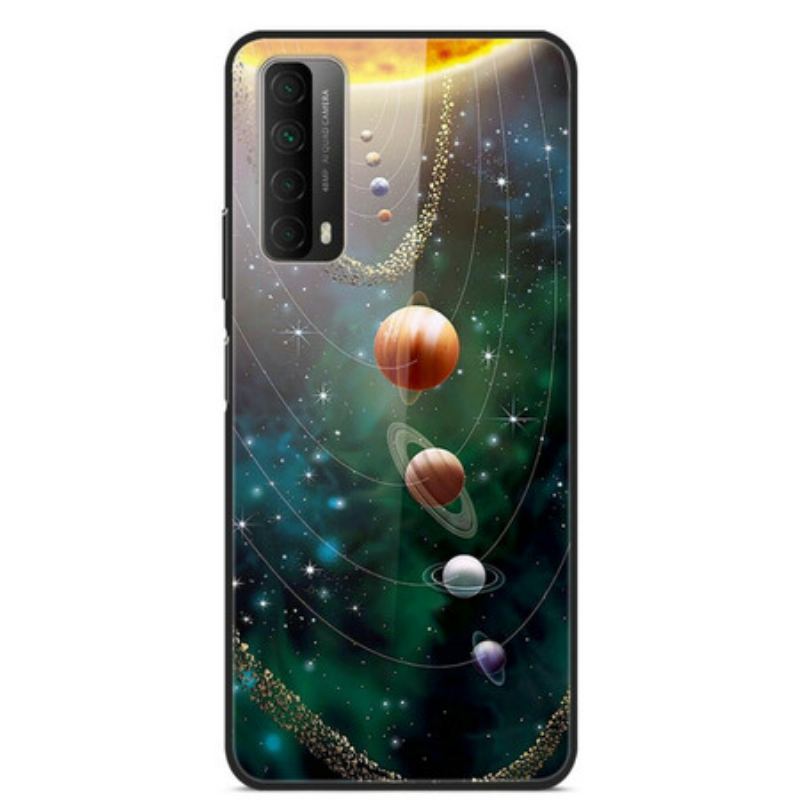 Cover Huawei P Smart 2021 Solsystemet Planet Hærdet Glas