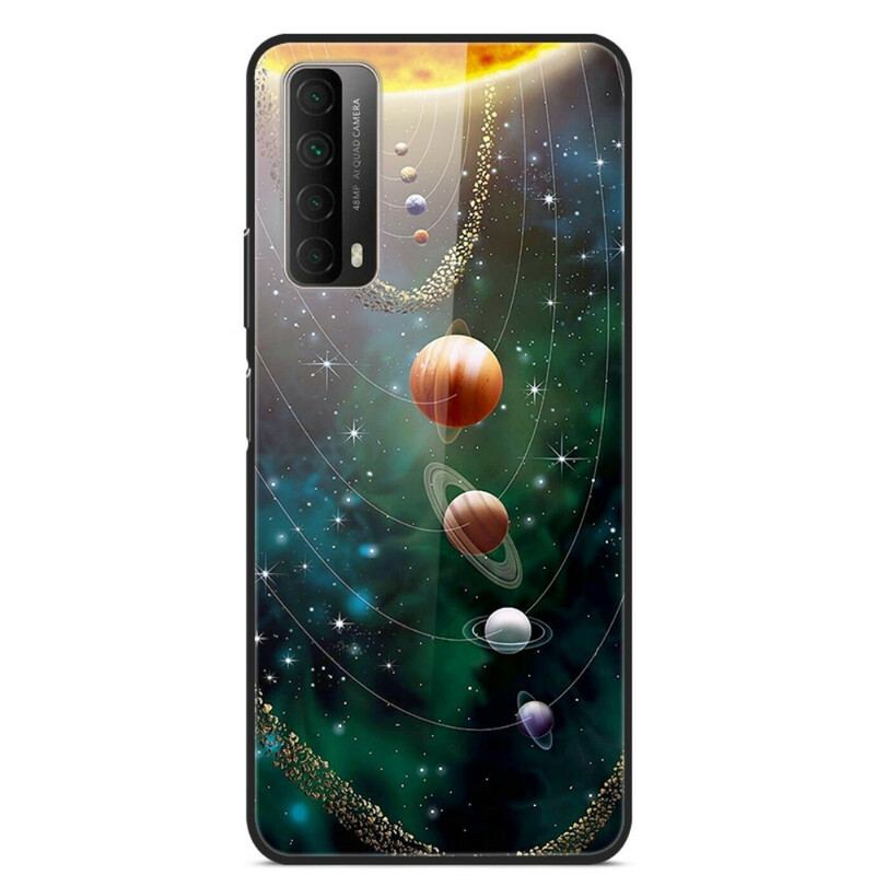 Cover Huawei P Smart 2021 Solsystemet Planet Hærdet Glas