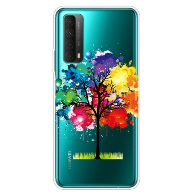 Cover Huawei P Smart 2021 Sømløst Akvareltræ