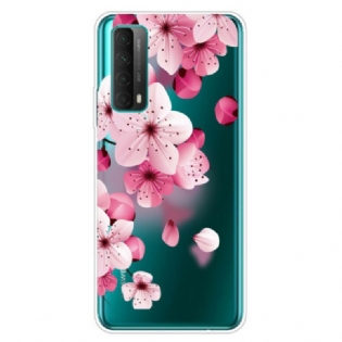 Cover Huawei P Smart 2021 Store Lyserøde Blomster