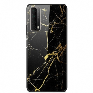 Cover Huawei P Smart 2021 Supreme Marmor Hærdet Glas