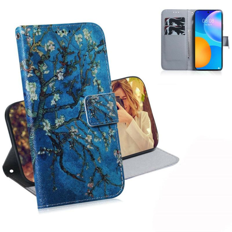 Flip Cover Huawei P Smart 2021 Blomstrende Grene