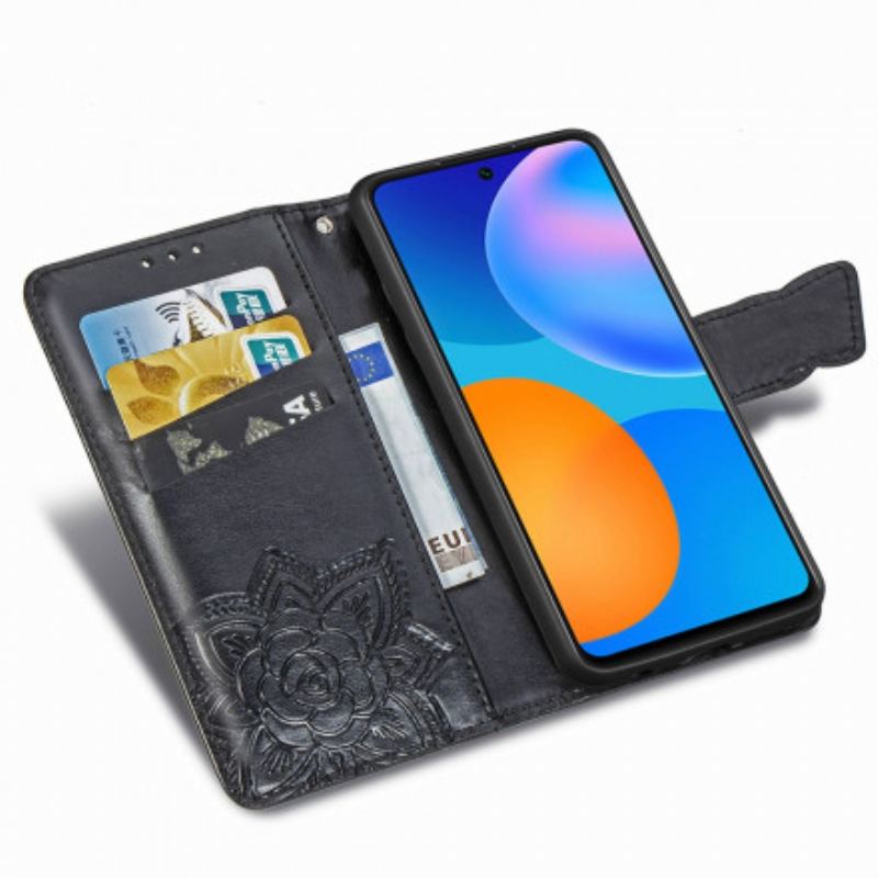 Flip Cover Huawei P Smart 2021 Halve Sommerfugle