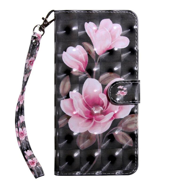 Flip Cover Huawei P Smart 2021 Lys Plet Blomster Blomstrer