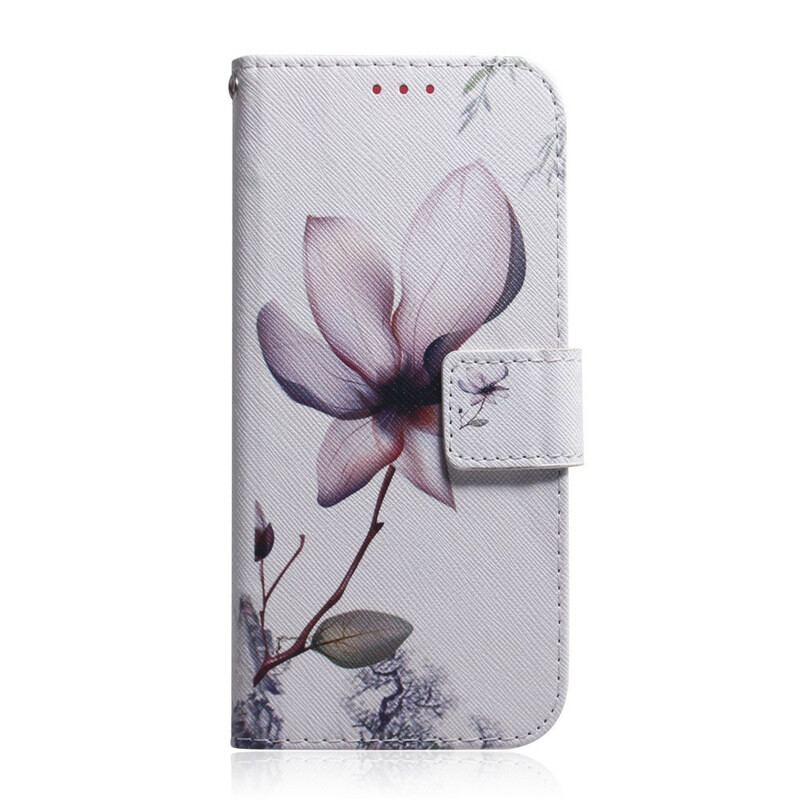 Flip Cover Huawei P Smart 2021 En Lyserød Blomst