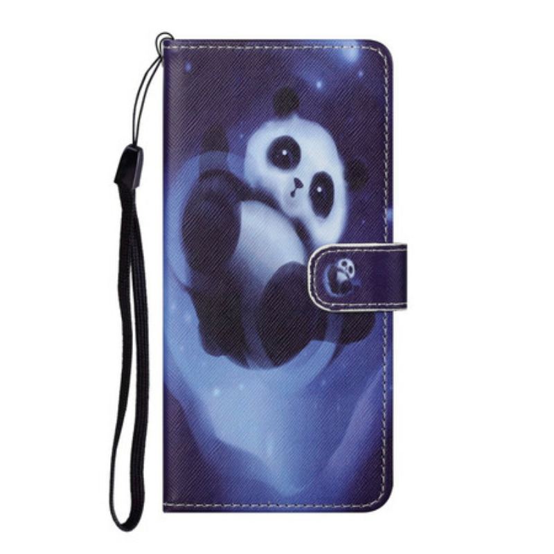 Flip Cover Huawei P Smart 2021 Med Snor Panda Space Med Snor