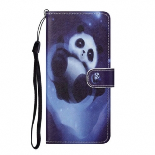 Flip Cover Huawei P Smart 2021 Med Snor Panda Space Med Snor