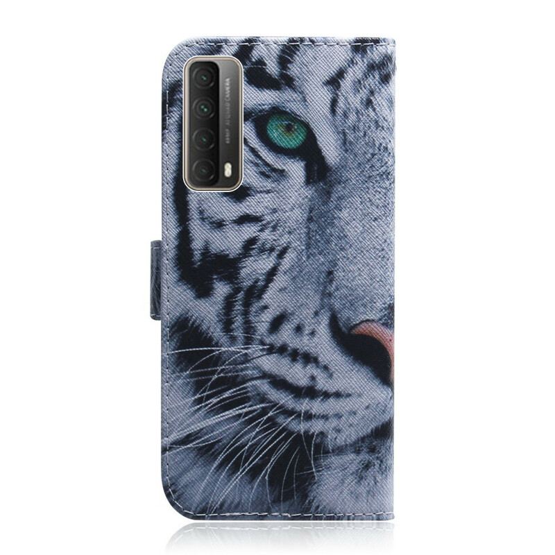 Flip Cover Huawei P Smart 2021 Tiger Ansigt