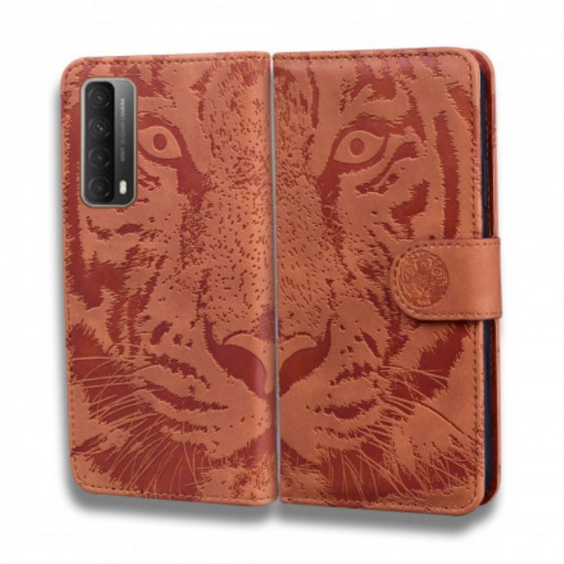 Flip Cover Huawei P Smart 2021 Tiger Ansigtsprint