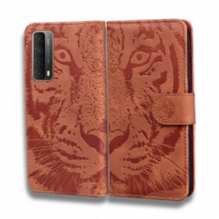 Flip Cover Huawei P Smart 2021 Tiger Ansigtsprint