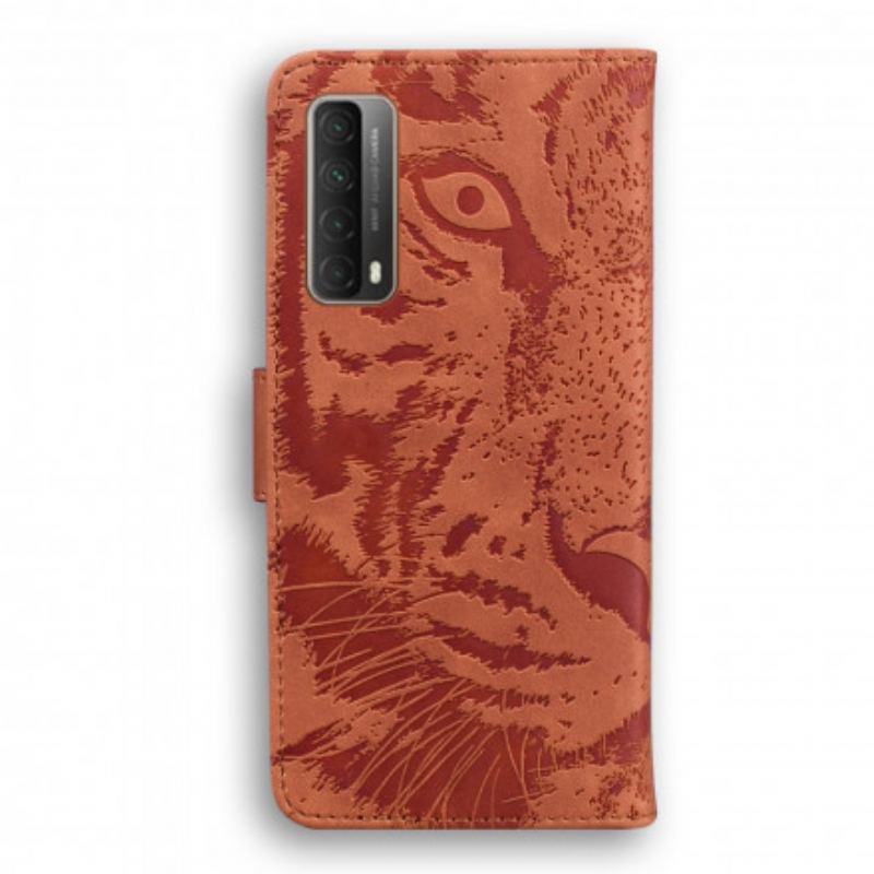 Flip Cover Huawei P Smart 2021 Tiger Ansigtsprint