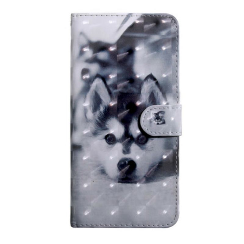 Læder Cover Huawei P Smart 2021 Lys Spot Hunden Gustave