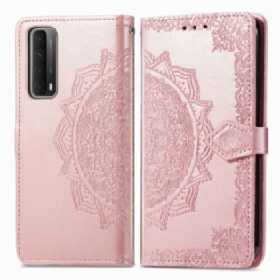 Læder Cover Huawei P Smart 2021 Mandala Middelalder