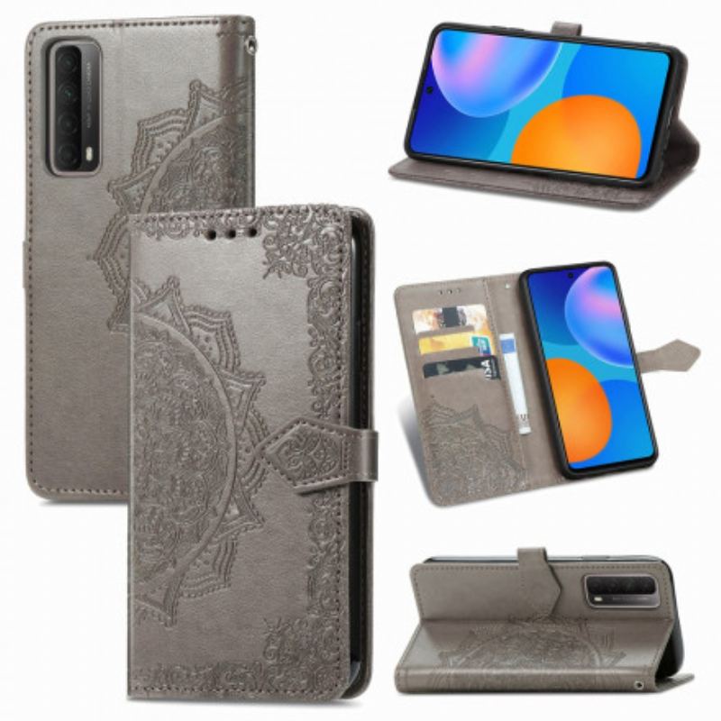 Læder Cover Huawei P Smart 2021 Mandala Middelalder