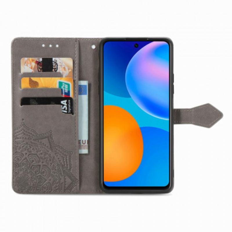 Læder Cover Huawei P Smart 2021 Mandala Middelalder