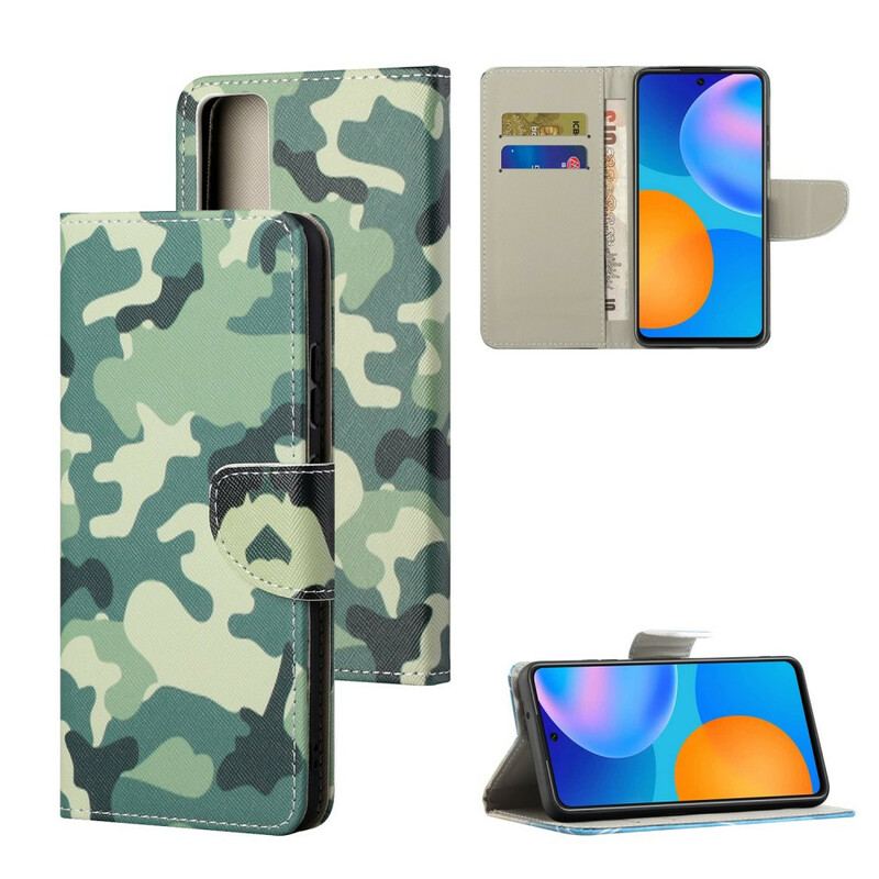 Læder Cover Huawei P Smart 2021 Militær Camouflage