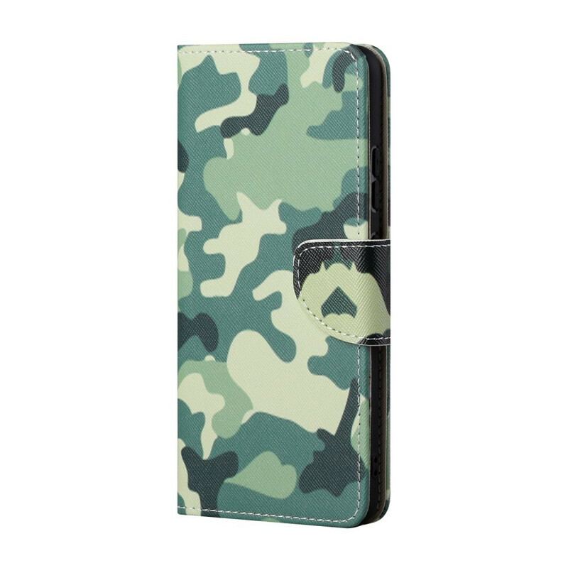 Læder Cover Huawei P Smart 2021 Militær Camouflage