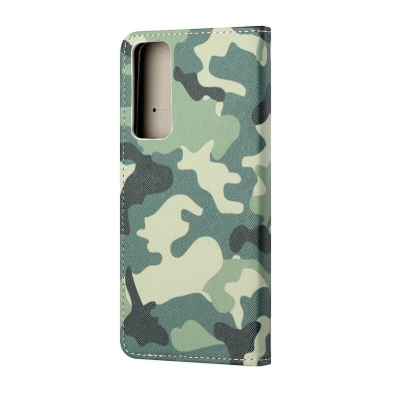 Læder Cover Huawei P Smart 2021 Militær Camouflage