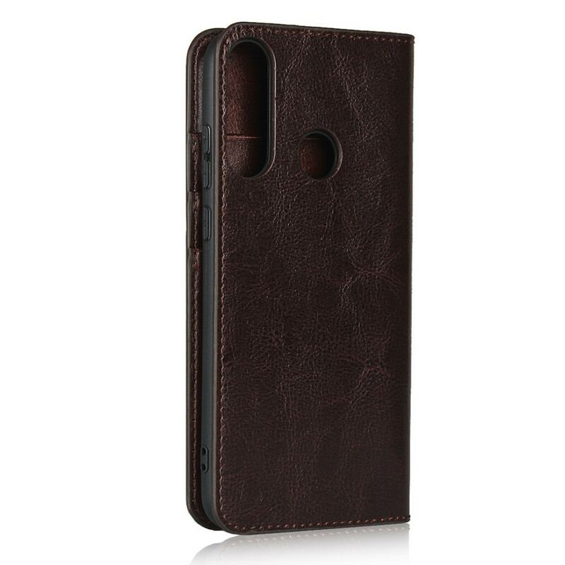 Cover Huawei Y6p Flip Cover Ægte Læder