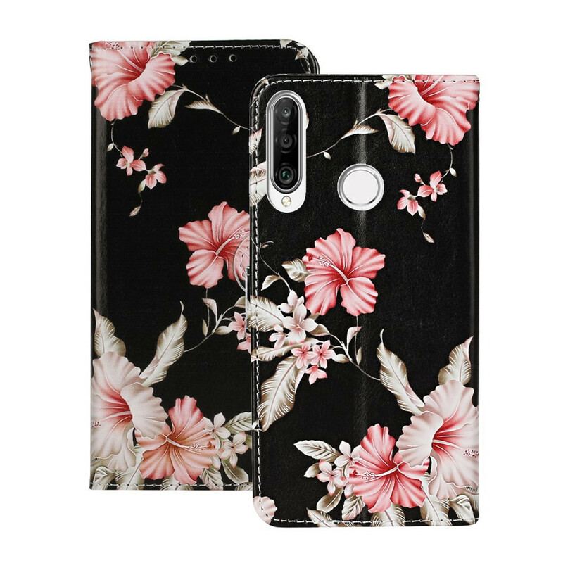 Cover Huawei Y6p Flip Cover Myriade Af Blomster