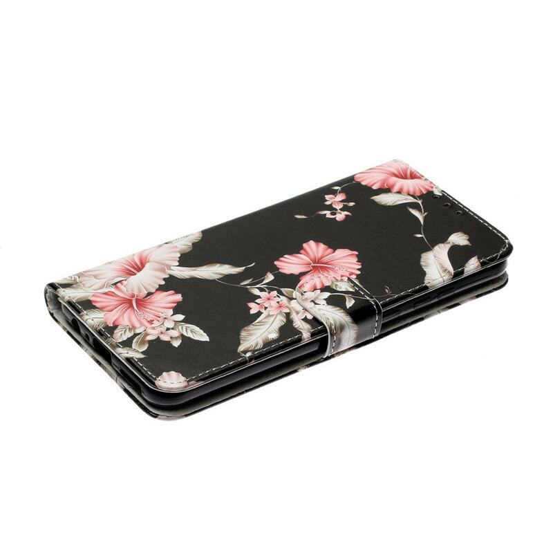 Cover Huawei Y6p Flip Cover Myriade Af Blomster