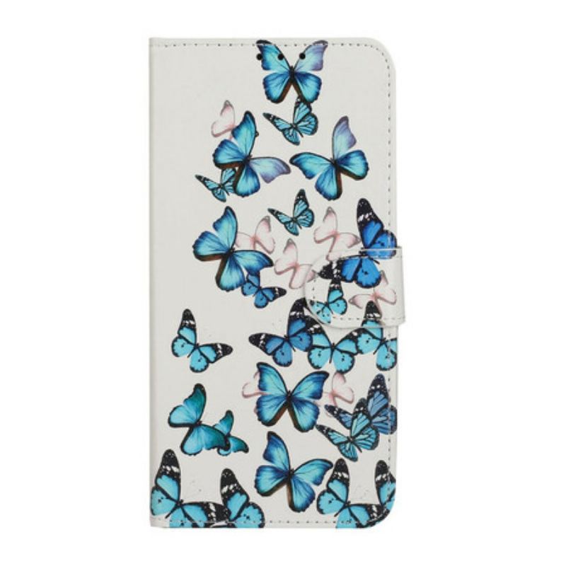 Cover Huawei Y6p Flip Cover Myriade Af Sommerfugle