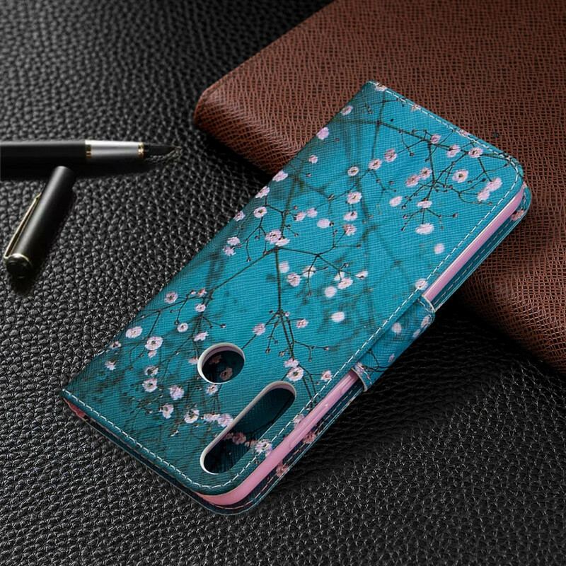 Flip Cover Huawei Y6p Blomstrende Træ