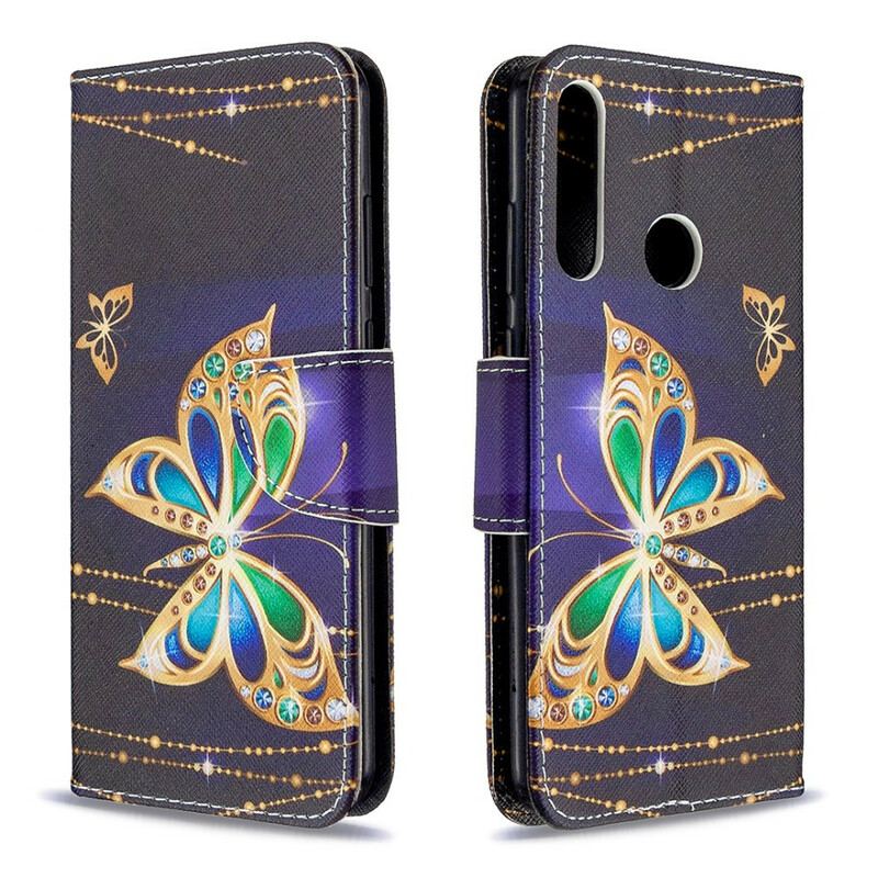 Flip Cover Huawei Y6p Magisk Sommerfugl