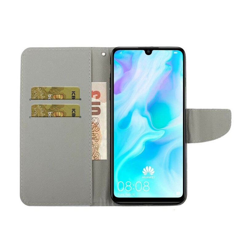 Flip Cover Huawei Y6p Med Snor Thong Tusindfryd