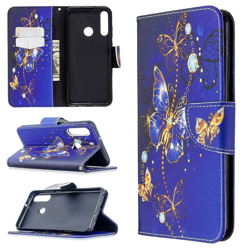 Flip Cover Huawei Y6p Sommerfugle I Natten