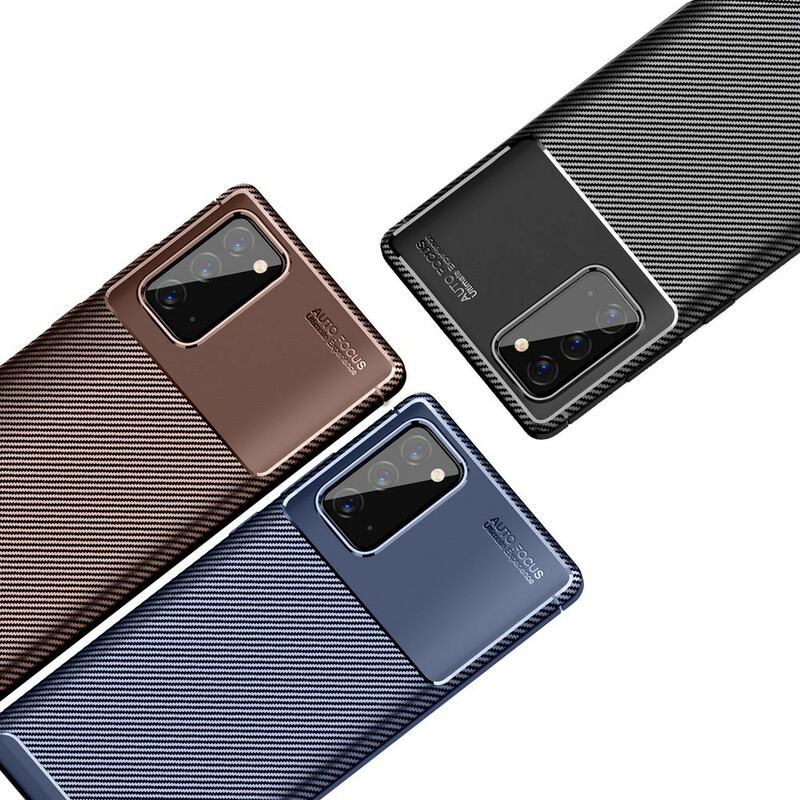 Cover Samsung Galaxy Note 20 Fleksibel Kulfibertekstur