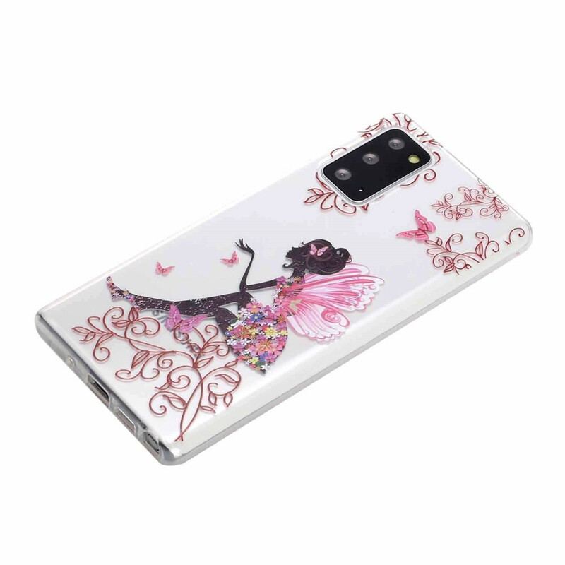 Cover Samsung Galaxy Note 20 Gennemsigtig Blomsterfe