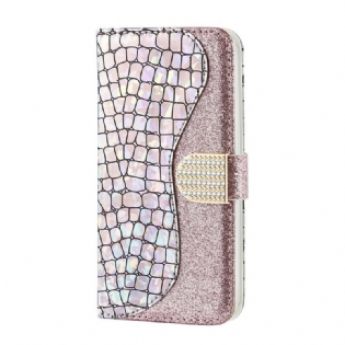 Flip Cover Samsung Galaxy Note 20 Krokodille Diamanter