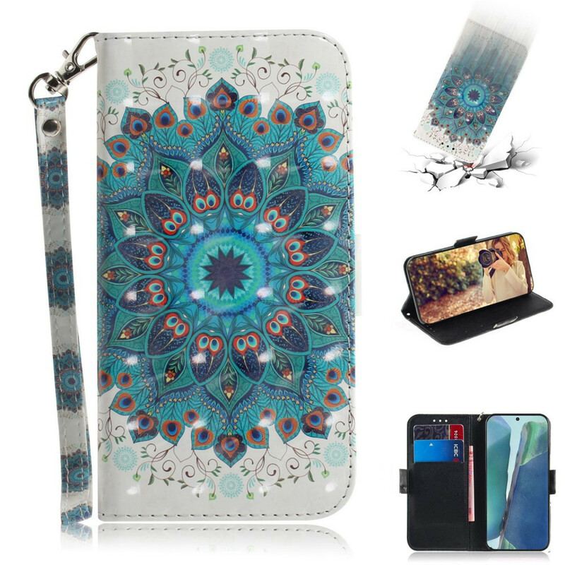 Flip Cover Samsung Galaxy Note 20 Med Snor Mesterlig Mandala Med Rem