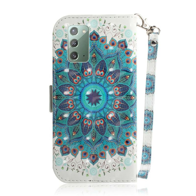 Flip Cover Samsung Galaxy Note 20 Med Snor Mesterlig Mandala Med Rem