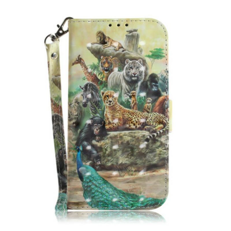 Flip Cover Samsung Galaxy Note 20 Med Snor Thong Safari Dyr