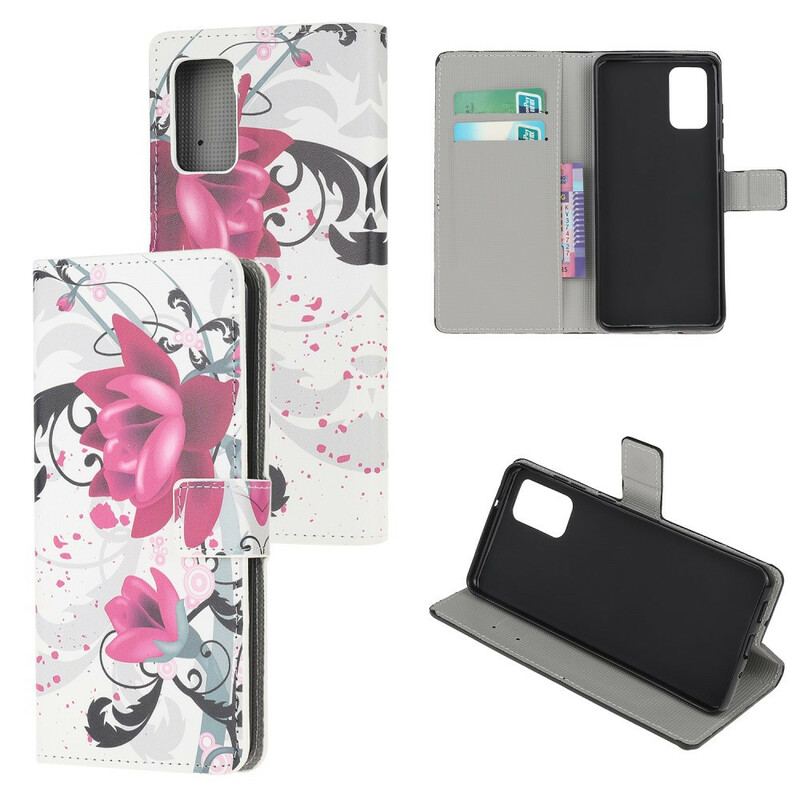 Flip Cover Samsung Galaxy Note 20 Tropiske Blomster