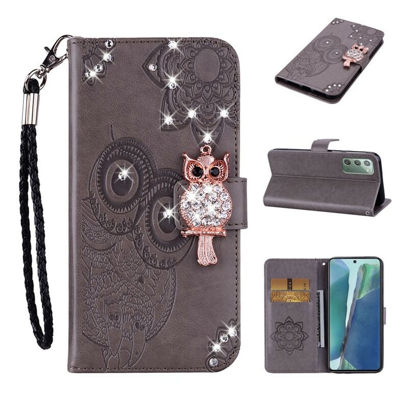 Flip Cover Samsung Galaxy Note 20 Ugle Mandala Og Charm